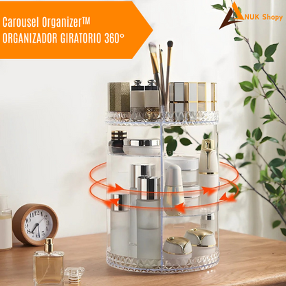 ORGANIZADOR DE MAQUILLAJE GIRATORIO 360° - Carousel Organizer™